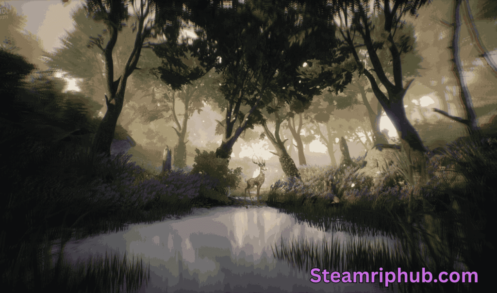 Blacktail character in dark forest