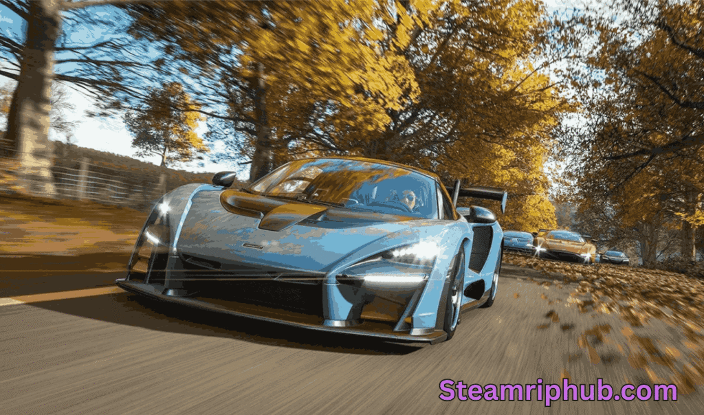 Dynamic weather changes in Forza Horizon 4 affecting road conditions