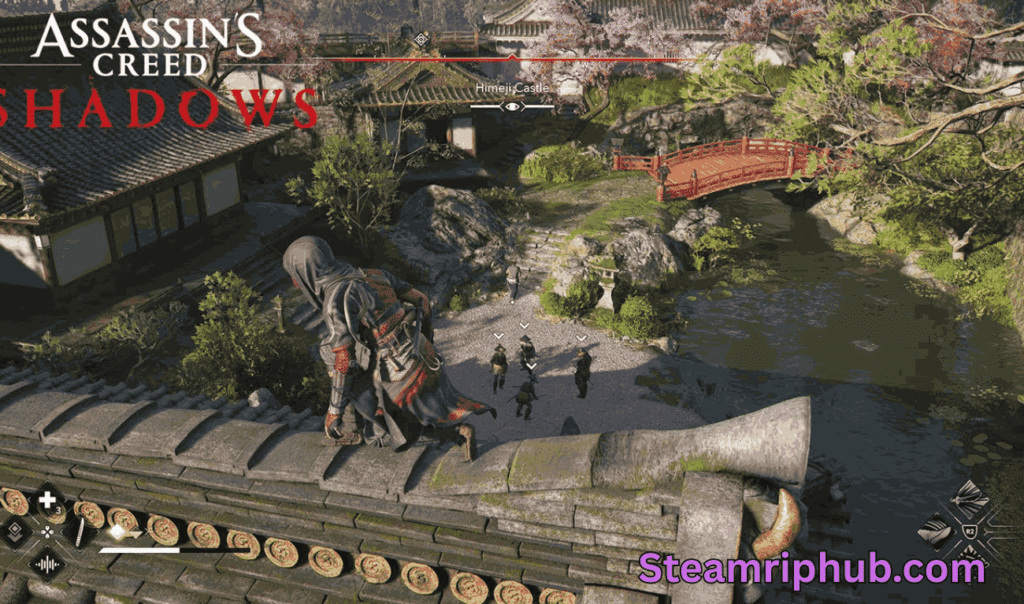 Gameplay screenshot of Assassin’s Creed Shadows parkour