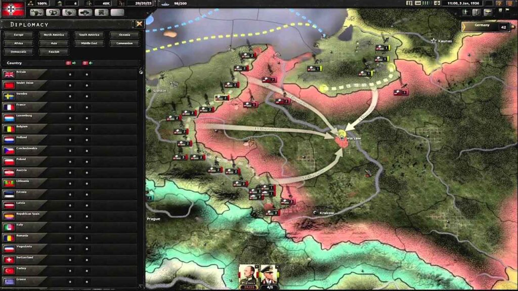 HOI4 download screen with installation guide