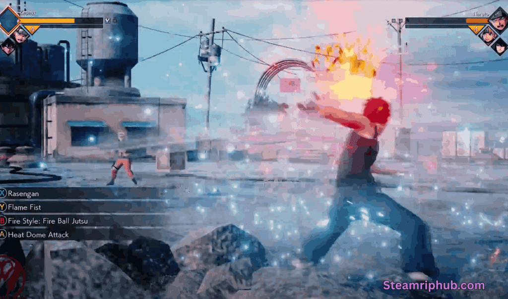 Luffy using Gear Fourth in Jump Force battle