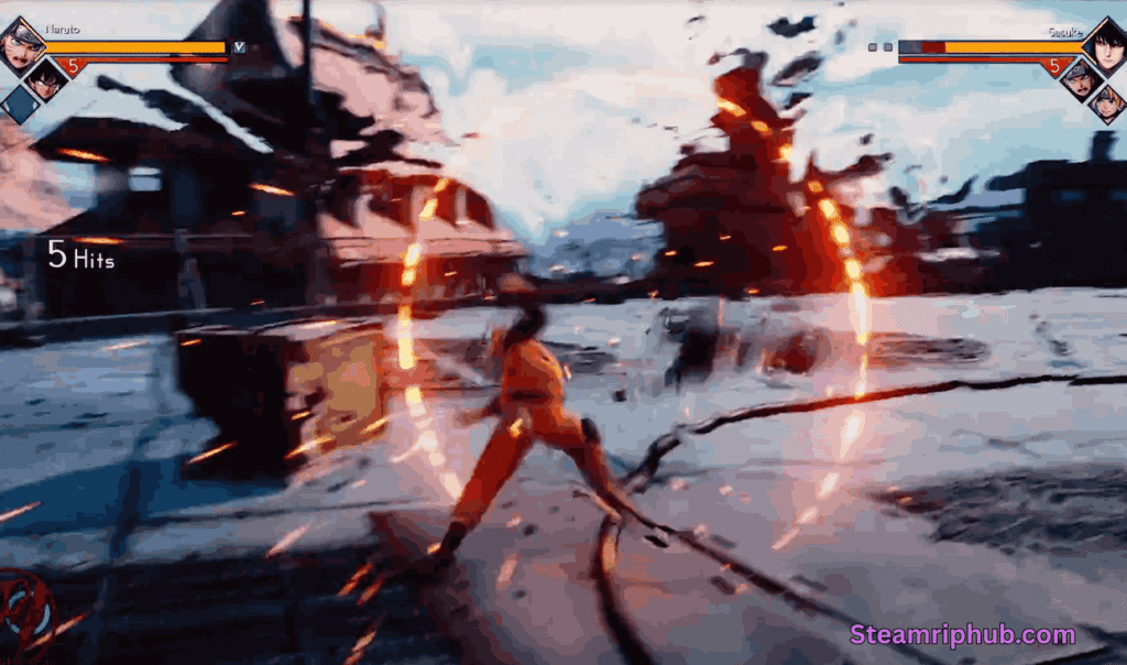 Naruto using Rasengan attack in Jump Force fight