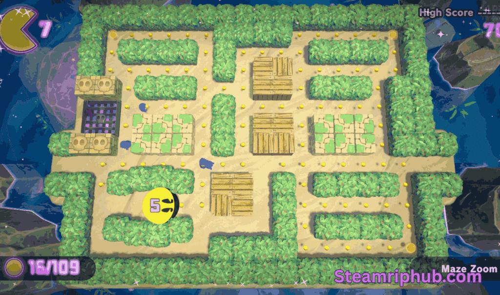 Pac-Man exploring 3D world in Re-Pac