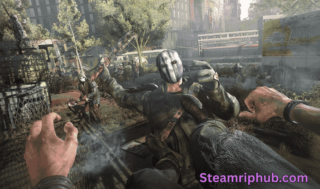 Parkour movement in Dying Light zombie city