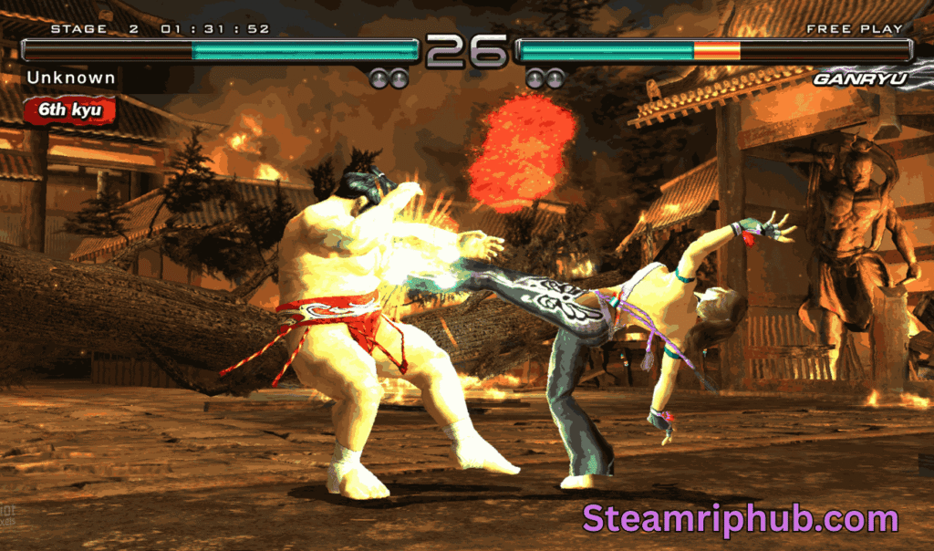 Popular Tekken 5 characters in battle