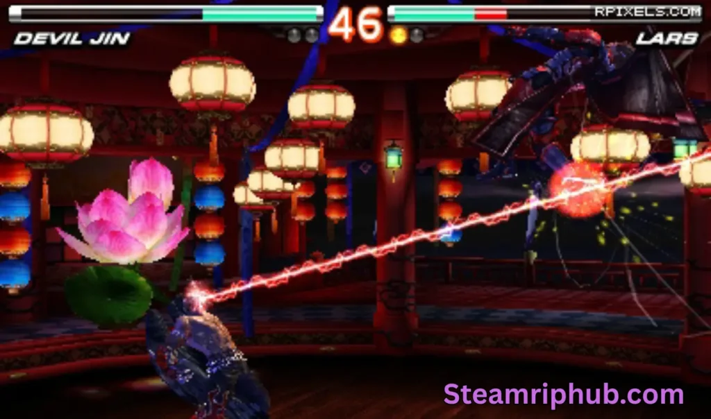 Tekken 3 fight scene with King and Paul Phoenix