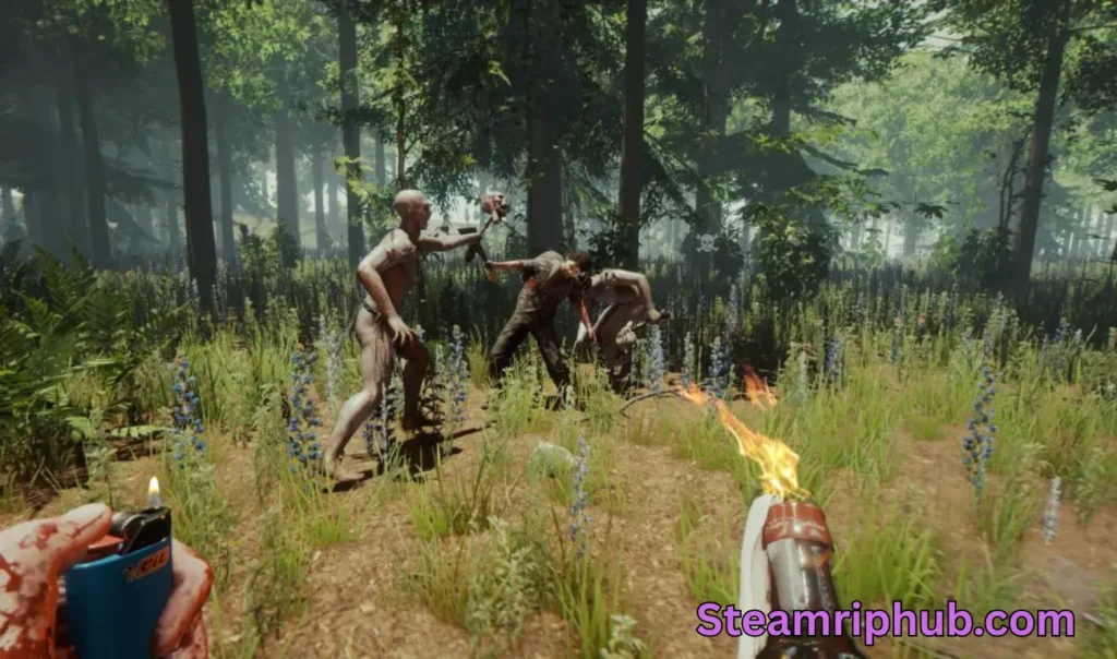 The Forest survival gameplay on Windows PC