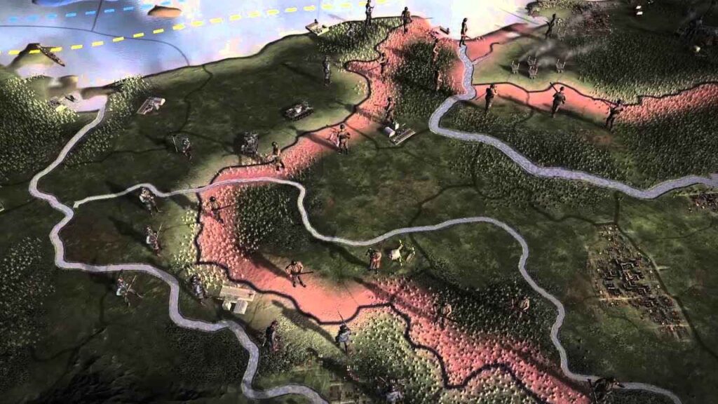 World War II map from Hearts of Iron IV