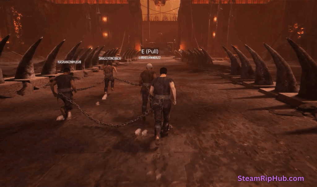 chained together co-op platformer gamee