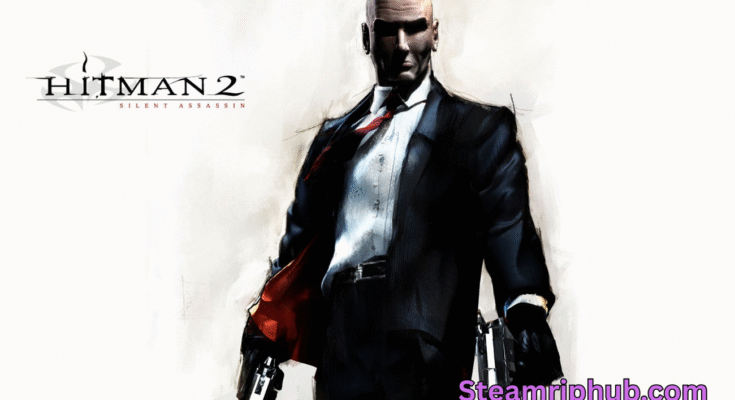 Agent 47 aiming sniper rifle in Hitman 2 Silent Assassin