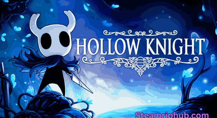 Screenshot of Hollow Knight gameplay in the Hallownest caves